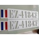 Kit Pochoirs immatriculation + Autocollants drapeaux tricolores